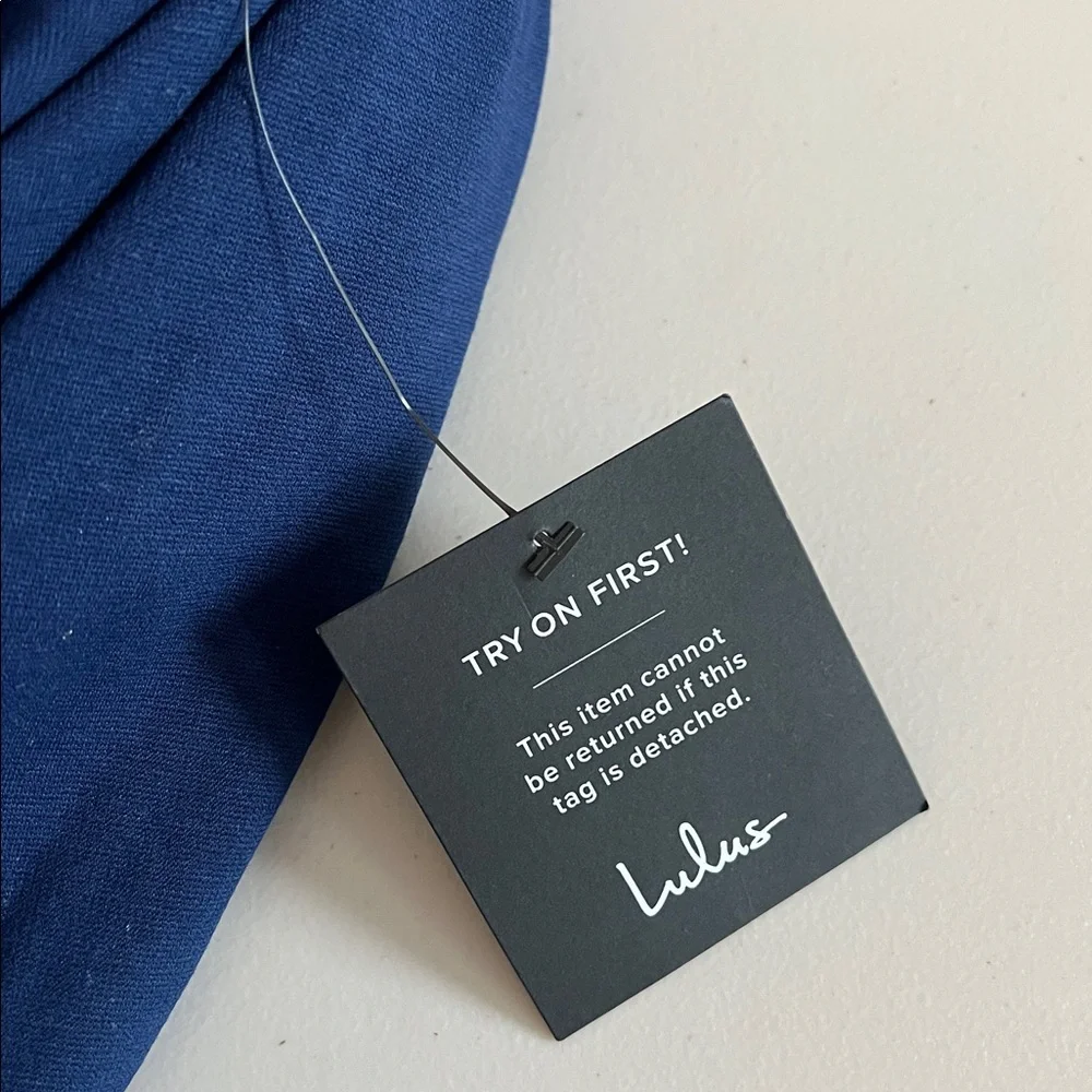 Lulus Believe in Love Strappy Skater Mini Dress Blue Size XS NWT - Picture 3 of 9